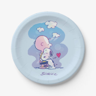 Comfort & Security | Charlie & Snoopy Hug Paper Plates