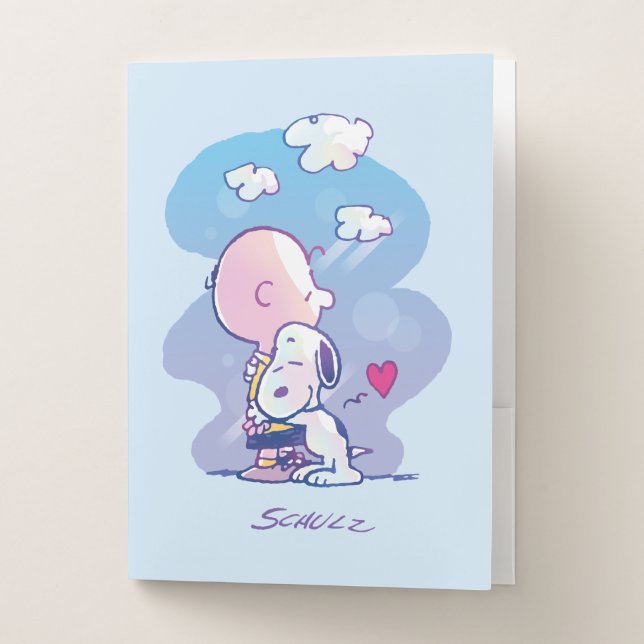 Comfort & Security | Charlie & Snoopy Hug Pocket Folder (Front)