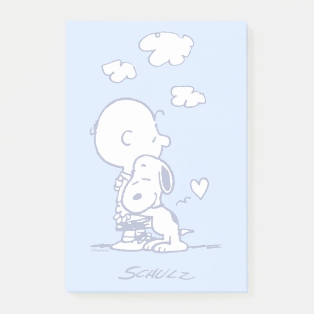 Comfort & Security | Charlie & Snoopy Hug Post-it Notes (Front)