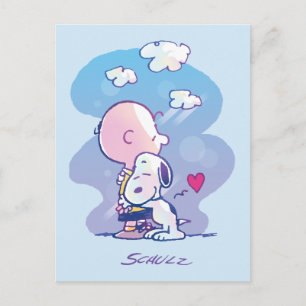 Comfort & Security Charlie & Snoopy Hug Postcard