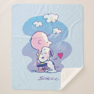 Comfort & Security Charlie & Snoopy Hug Sherpa Blanket