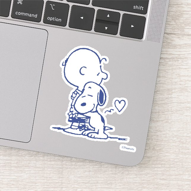 Comfort & Security | Charlie & Snoopy Hug Sticker (Detail)