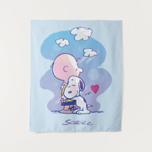 Comfort & Security   Charlie & Snoopy Hug Tapestry