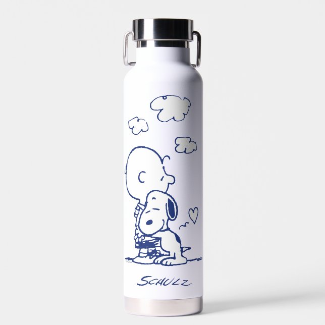 Comfort & Security | Charlie & Snoopy Hug Water Bottle (Front)