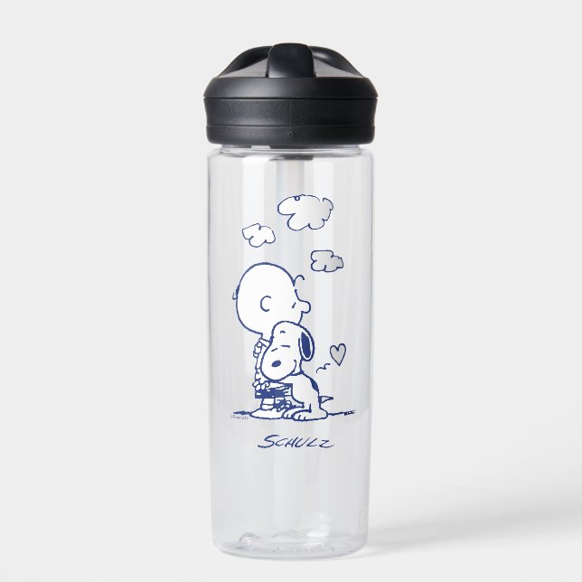 Comfort & Security | Charlie & Snoopy Hug Water Bottle (Front)