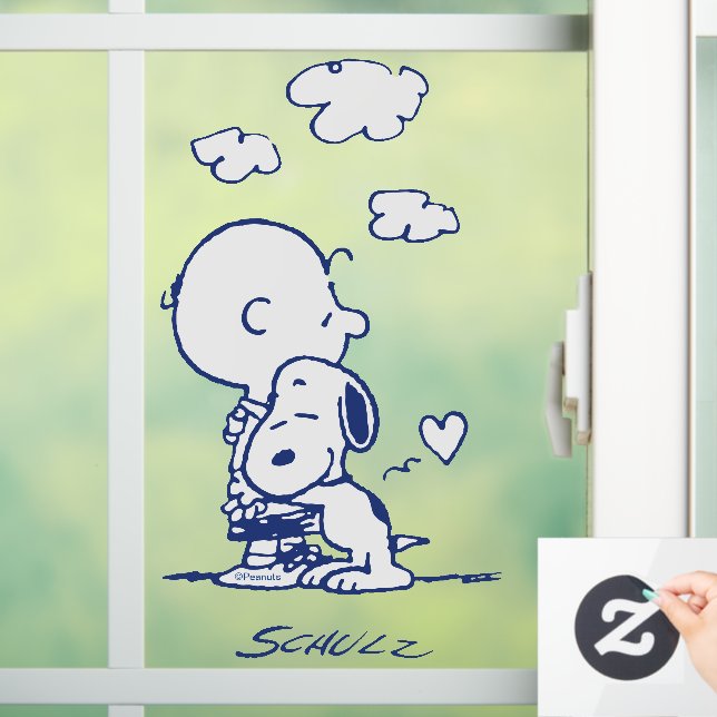 Comfort & Security | Charlie & Snoopy Hug Window Cling (Home)
