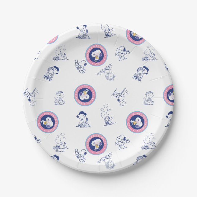 Comfort & Security | Comfort & Security Pattern Paper Plates (Front)