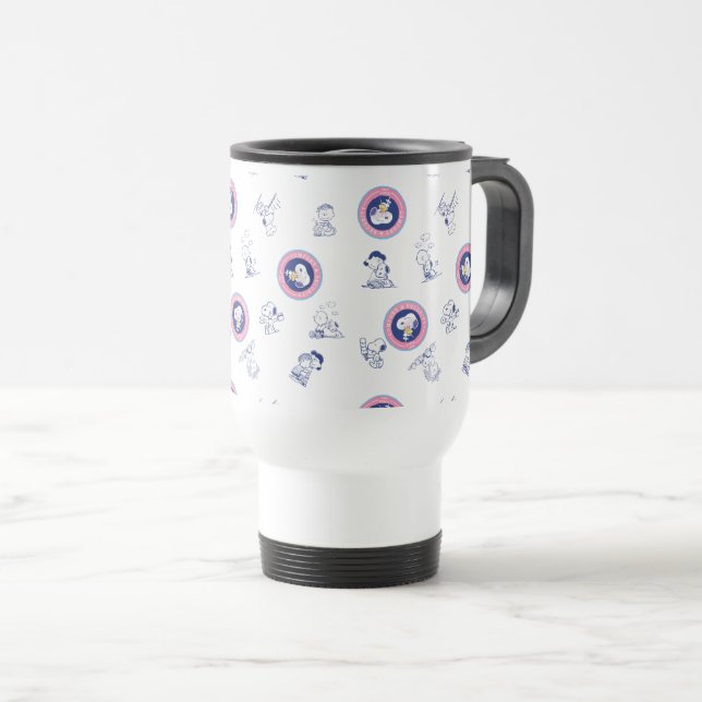 Comfort & Security | Comfort & Security Pattern Travel Mug (Front Right)