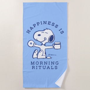 Comfort & Security Happiness is Morning Rituals Beach Towel