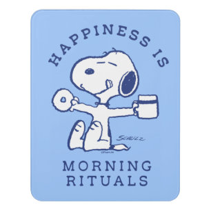 Comfort & Security Happiness is Morning Rituals Door Sign