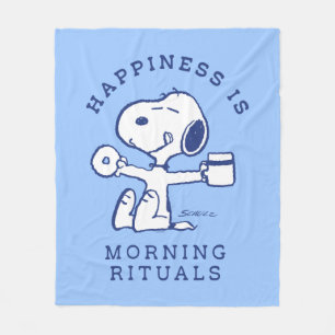 Comfort & Security Happiness is Morning Rituals Fleece Blanket