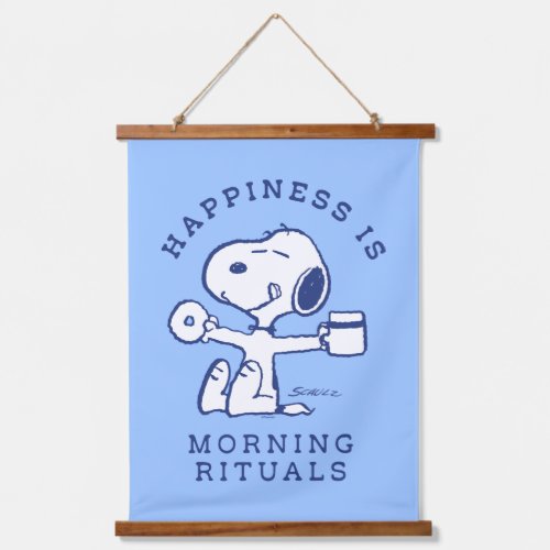 Comfort  Security  Happiness is Morning Rituals Hanging Tapestry