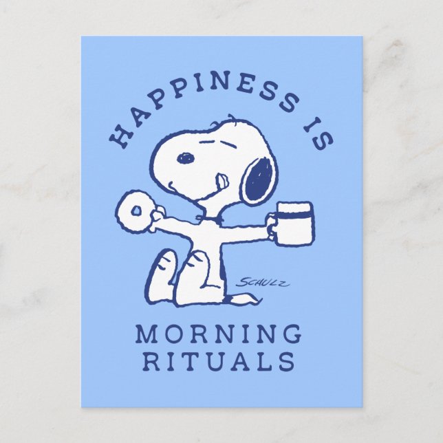 Comfort & Security | Happiness is Morning Rituals Postcard (Front)