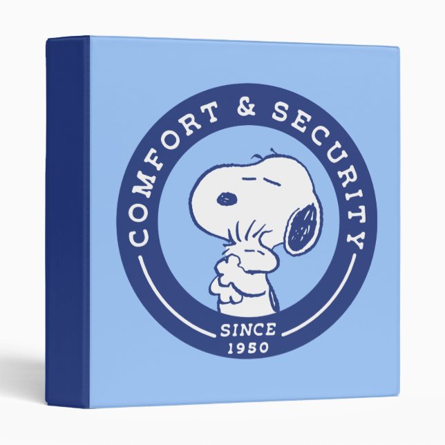Comfort & Security | Snoopy & Woodstock Hug 3 Ring Binder (Front/Spine)