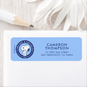 Comfort & Security   Snoopy & Woodstock Hug Label