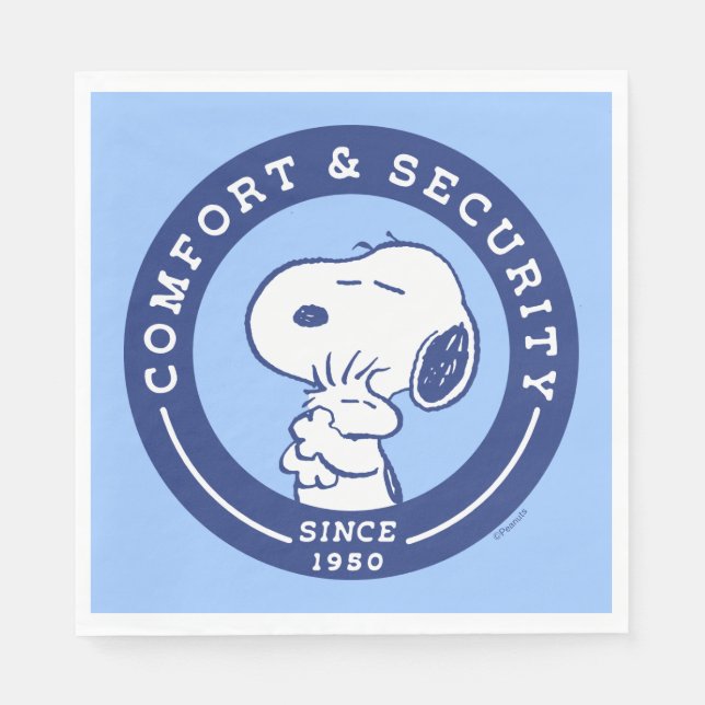 Comfort & Security | Snoopy & Woodstock Hug Napkins (Front)