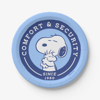 Comfort & Security | Snoopy & Woodstock Hug Paper Plates