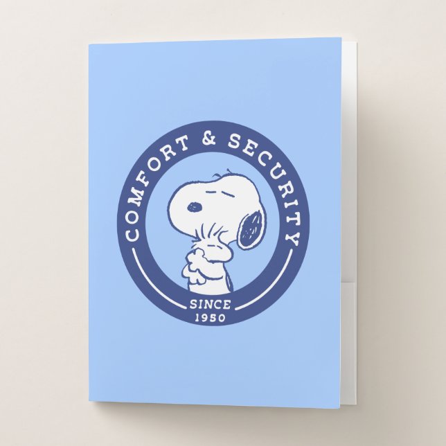 Comfort & Security | Snoopy & Woodstock Hug Pocket Folder (Front)
