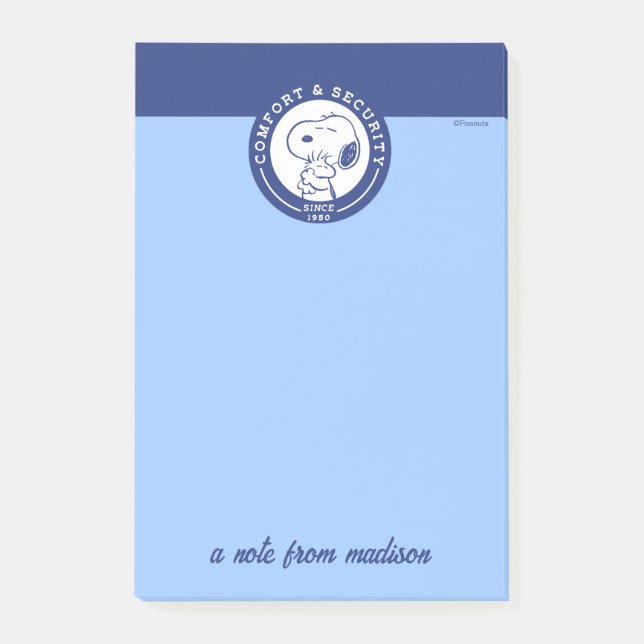 Comfort & Security | Snoopy & Woodstock Hug Post-it Notes (Front)