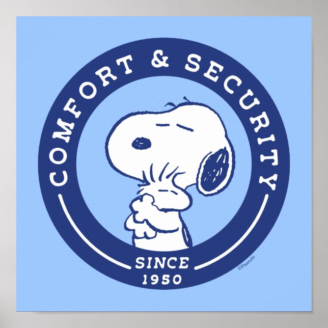 Comfort & Security | Snoopy & Woodstock Hug Poster (Front)