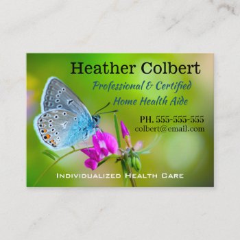 Comfort Wings Caregiver  Business Card by LiquidEyes at Zazzle