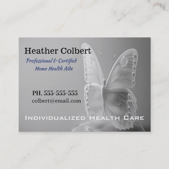 Comfort Wings II Caregiver  Business Card (Front)