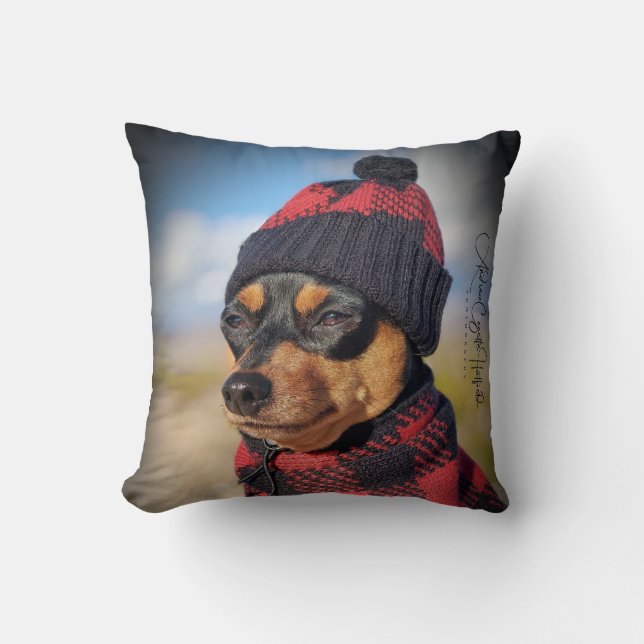 Comfort with Myles Throw Pillow (Front)