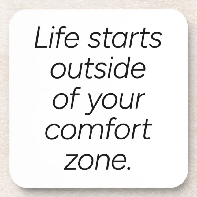 Comfort Zone Hard Plastic Coaster (Front)