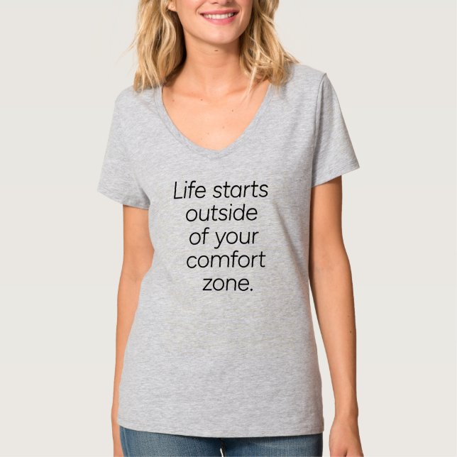 Comfort Zone Women's Basic V-Neck T-Shirt (Front)
