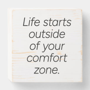 Comfort Zone Wood Box Sign