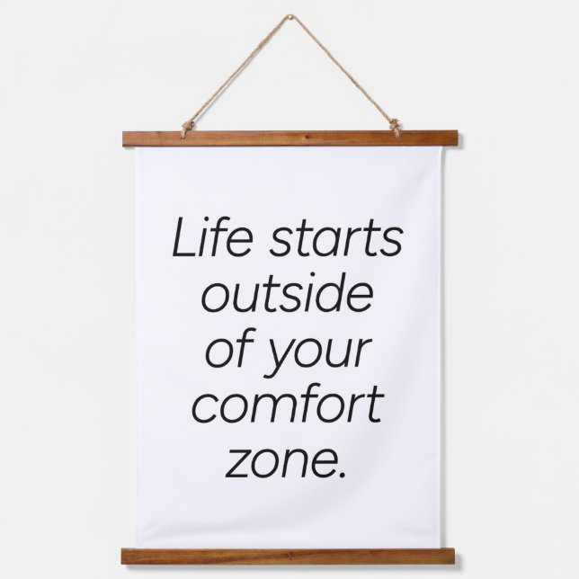 Comfort Zone Wood Topped Wall Tapestry (Front)