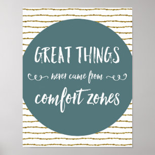 Comfort Zones Quote Poster