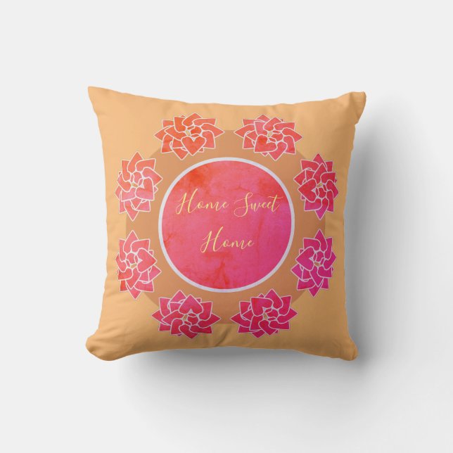 Comfortable and pretty throw pillow (Front)