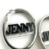 Comfortable & Chic Laser Cut Silver Hoop Earrings (3)