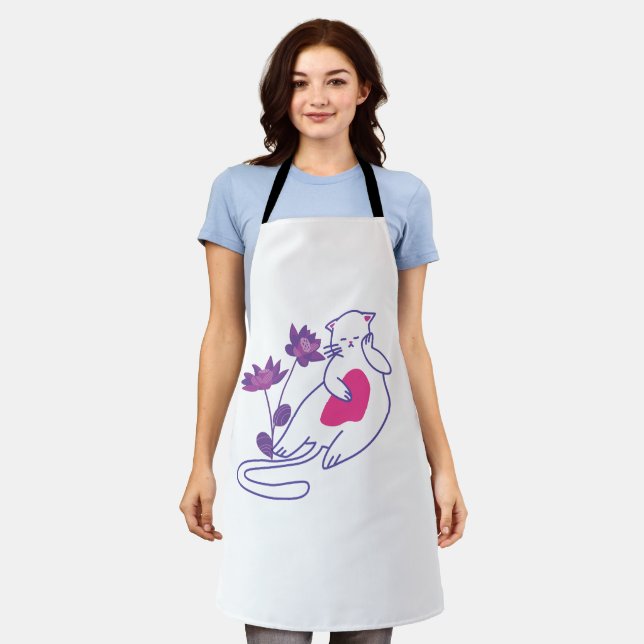 Comfortable & custom design cooking apron for both (Worn)