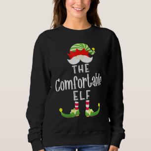 Comfortable Elf Group Christmas Pajama Party Sweatshirt