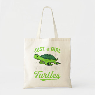 Comfortable Feeling Just A Girl Who Loves Turtles Tote Bag