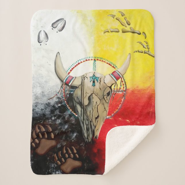 Comfortable Native American Shepra Blanket (Front)