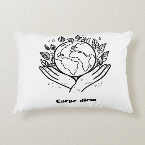 Comfortable pillow with life motives _ CARPE DIEM