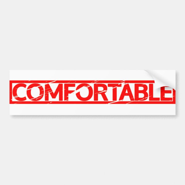 Comfortable Stamp Bumper Sticker (Front)