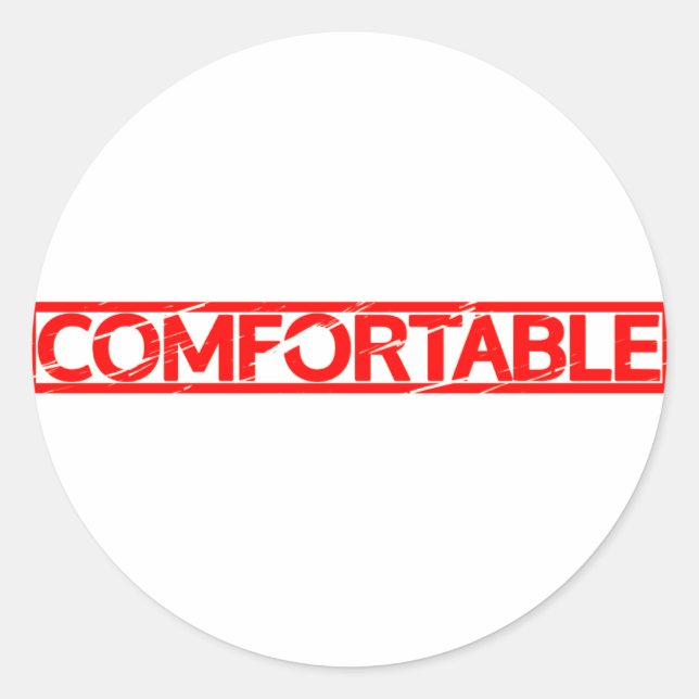 Comfortable Stamp Classic Round Sticker (Front)
