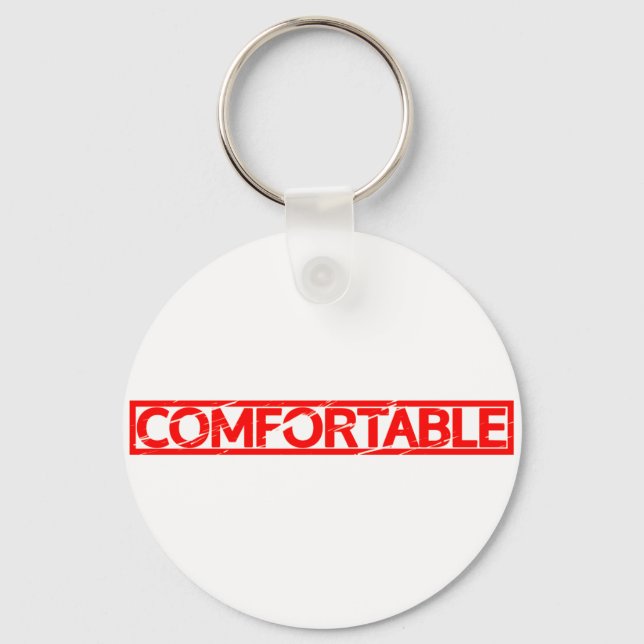 Comfortable Stamp Keychain (Front)