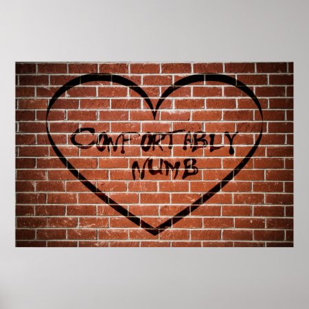 Comfortably Numb Word Art Poster 338754