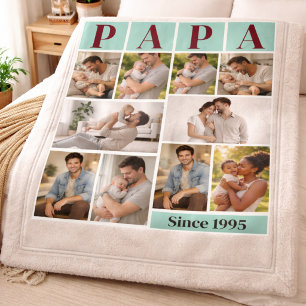 Comforted by Love Personalized 5 Photo Custom   Fleece Blanket