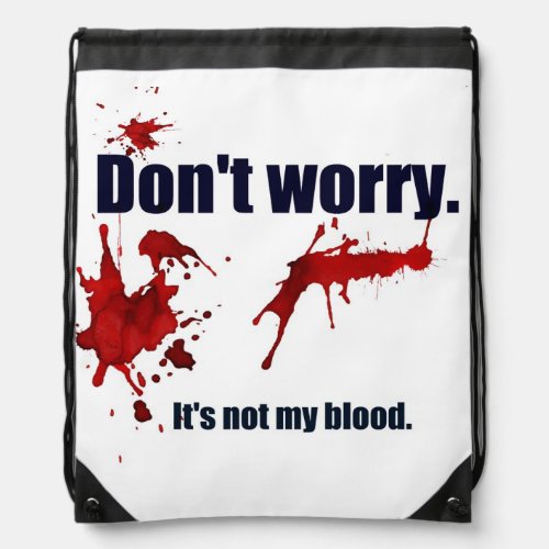 Comforting and unsettling drawstring bag