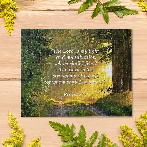 Comforting bible verse from Psalm 271 Jigsaw Puzzle