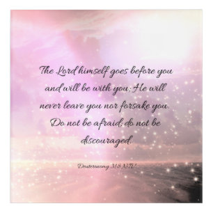 Comforting Bible Verse Quote Pink Stardust Acrylic Print