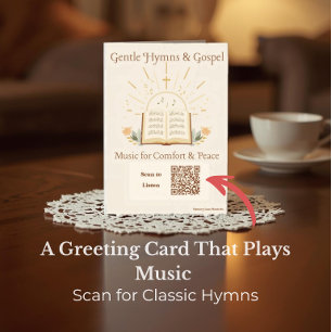 Comforting Gospel Hymns QR Code Playlist Greeting Holiday Card