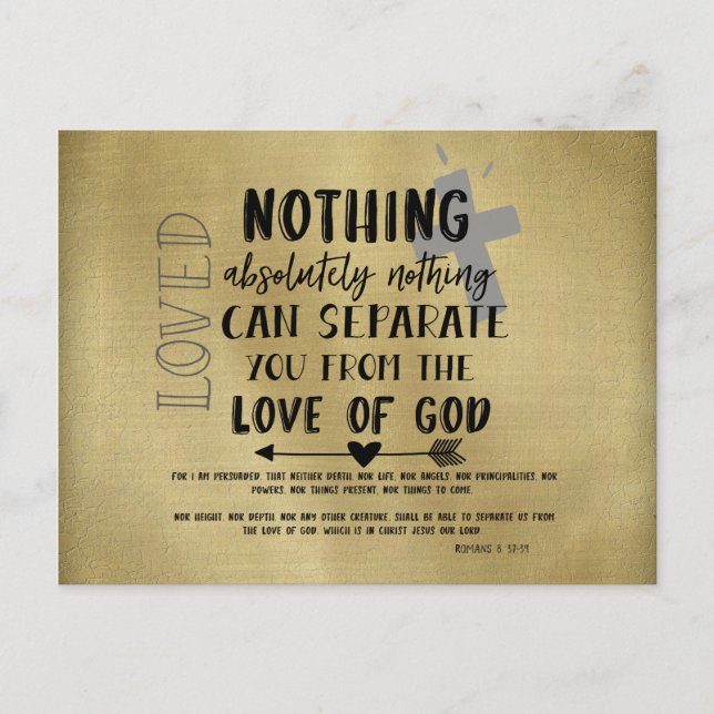 Comforting Love Bible Verse with Quote Postcard (Front)