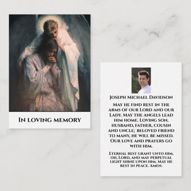Comforting Memorial Prayer Card (Front/Back)